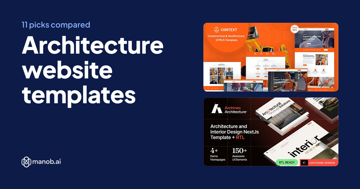 Architecture Website Templates: 11 Picks Across HTML, Next.js and WordPress