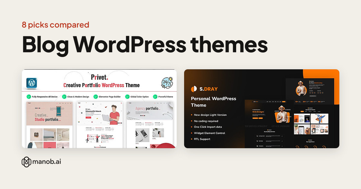8 Blog WordPress Themes, Compared by Who Each One Suits