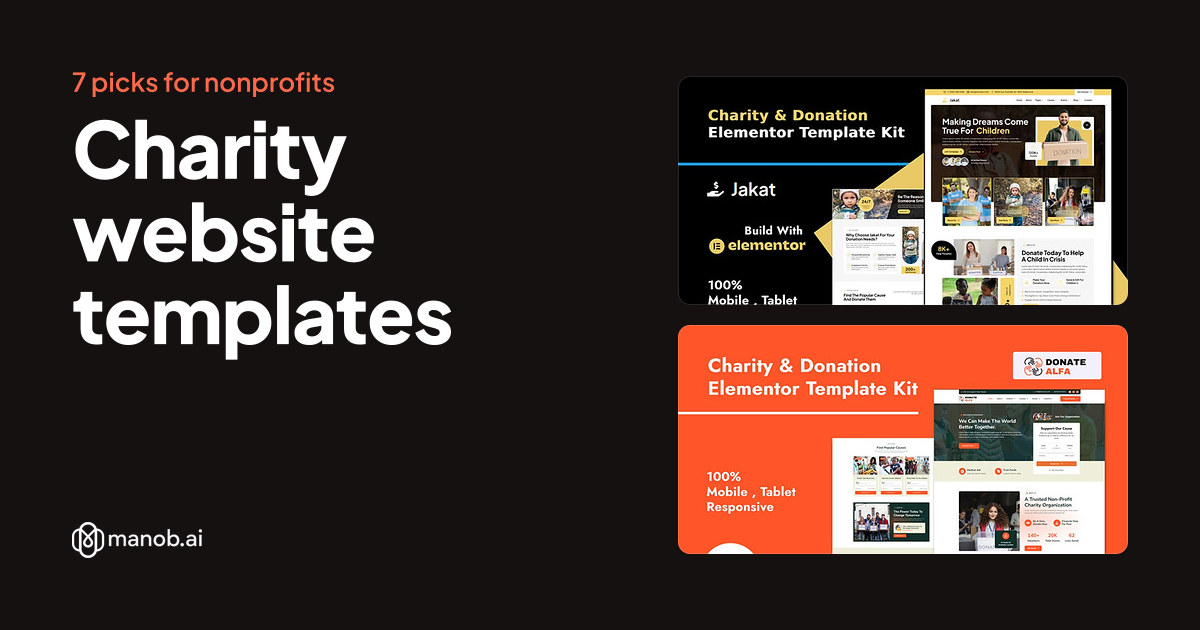 Charity Website Templates for Nonprofits: 7 Elementor, WordPress and HTML Picks