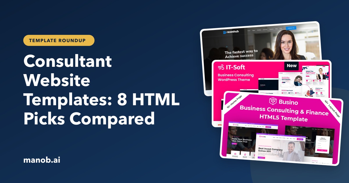 Consultant and Consulting Firm Website Templates in HTML, Compared