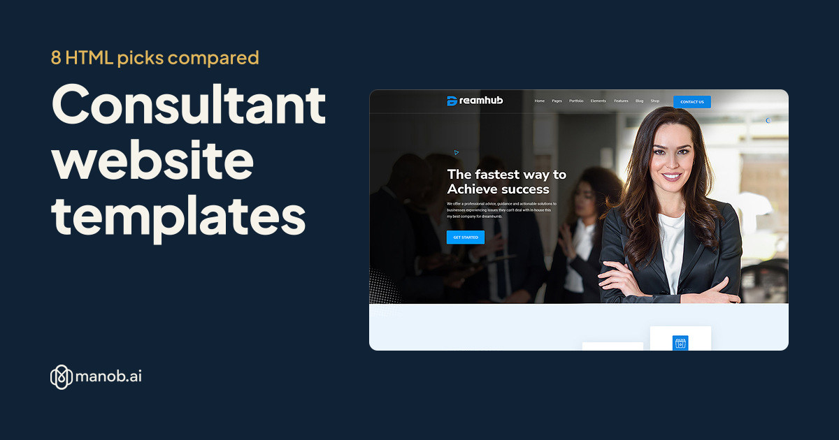 Consultant and Consulting Firm Website Templates in HTML, React and Elementor, Compared
