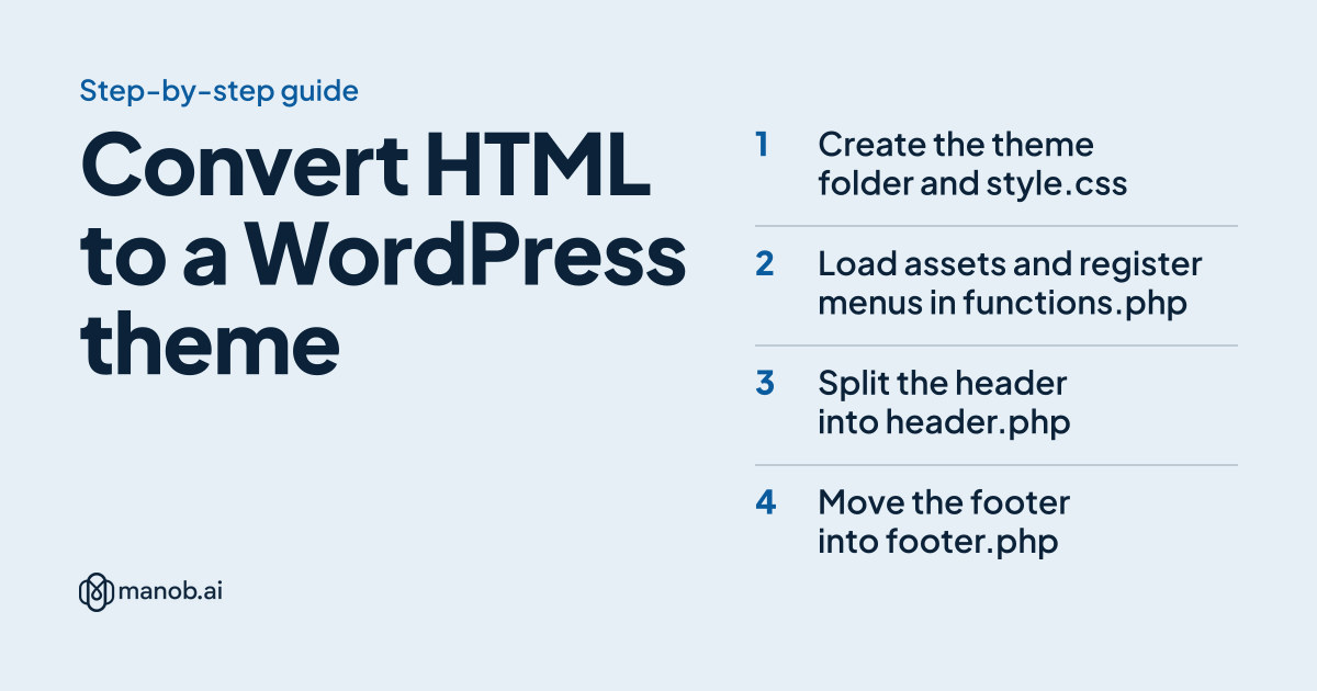 How to Convert an HTML Template Into a WordPress Theme