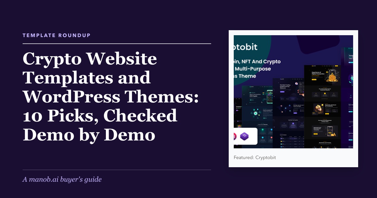 Crypto Website Templates and WordPress Themes: 10 Picks, Checked Demo by Demo