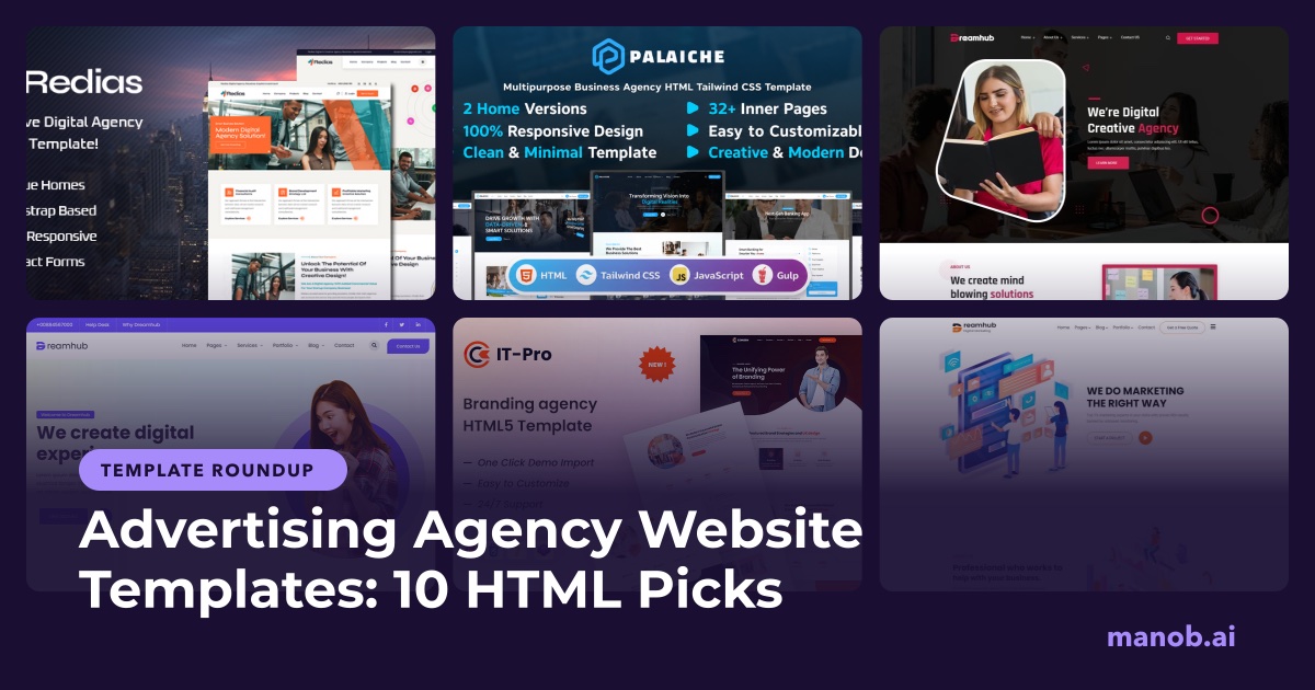 Advertising, Creative and Digital Agency Website Templates, Compared