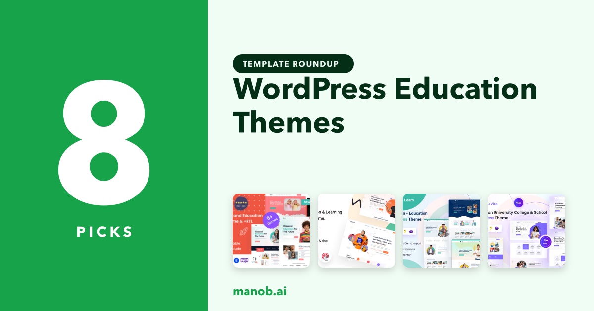 WordPress Education Themes for Schools, Academies and Online Courses: 8 Themes and 4 HTML Templates