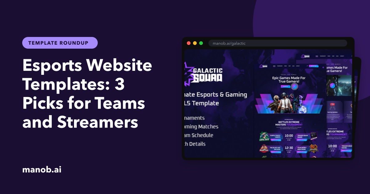 Esports Website Templates for Teams and Streamers: 3 Picks Compared