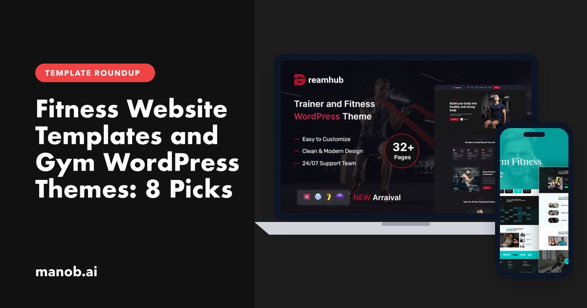 Fitness Website Templates: 5 Gym and Trainer WordPress Themes and 3 HTML Templates