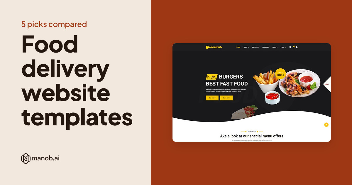 Food Delivery Website Templates, Compared