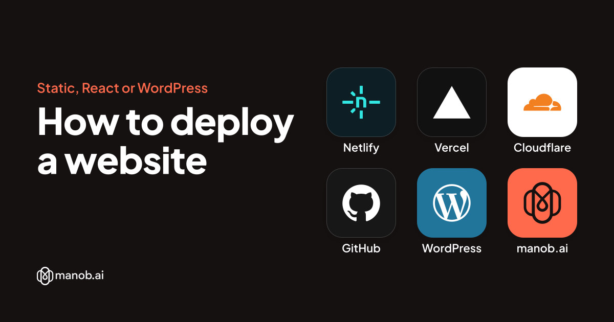 How to Deploy a Website: Pick a Host, Upload It, Connect a Domain