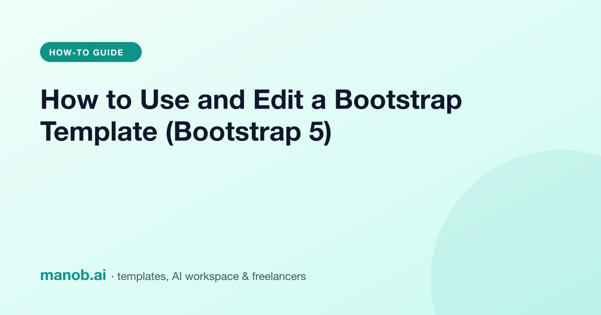 How to Use and Edit a Bootstrap Template, Step by Step