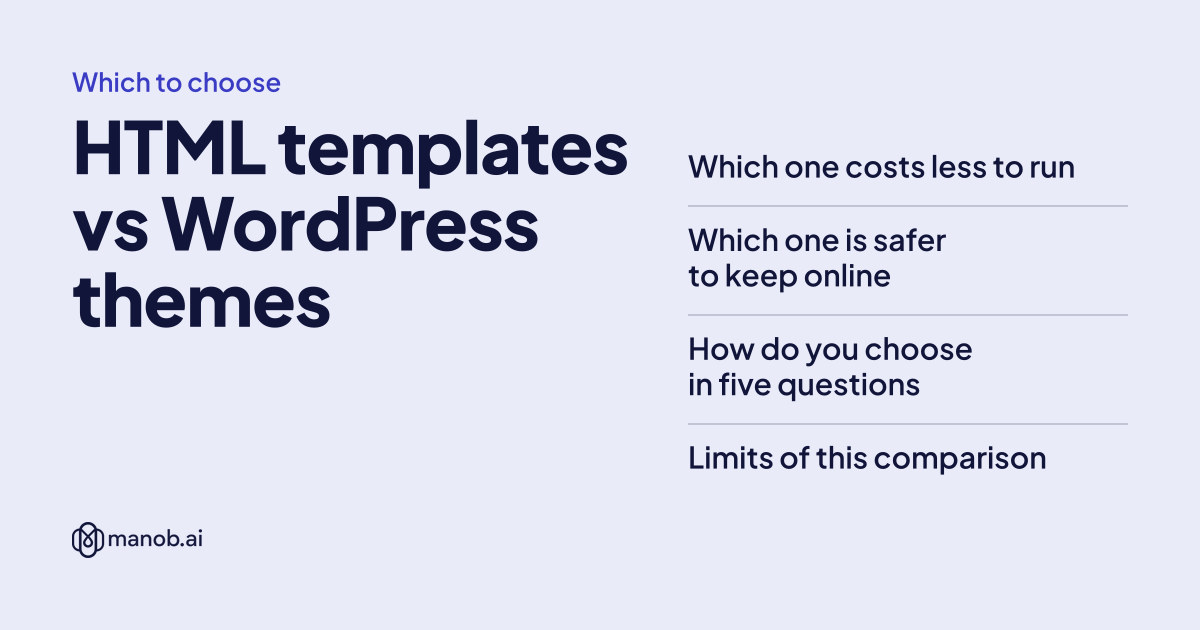 HTML Templates vs WordPress Themes: Which One Should You Buy?