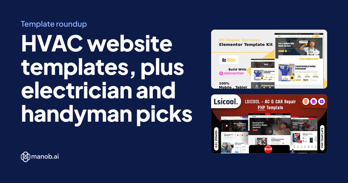 HVAC Website Templates, Plus Electrician and Handyman Picks: 10 Compared