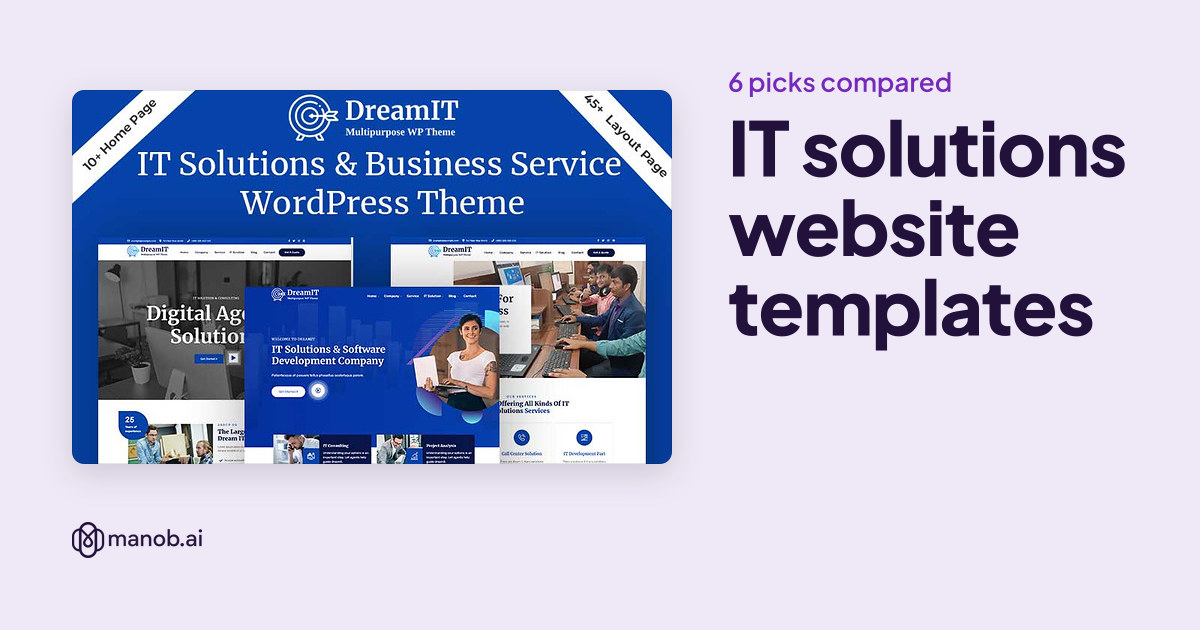 Six IT Solutions Website Templates, Compared