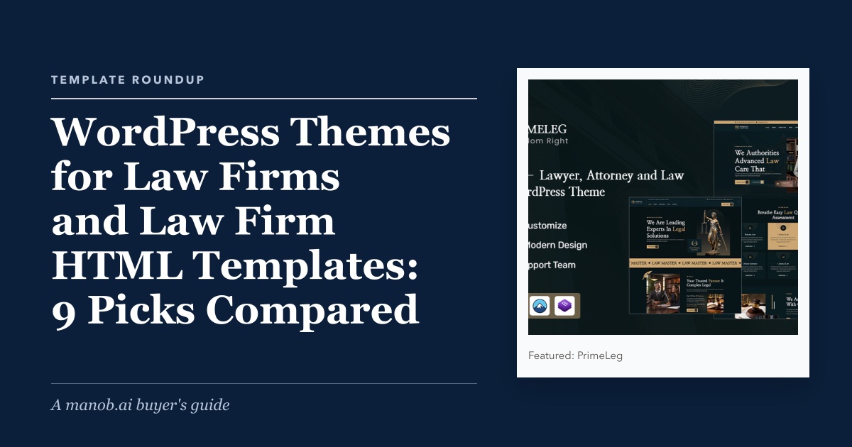 WordPress Themes for Law Firms and Law Firm HTML Templates: 9 Picks Compared