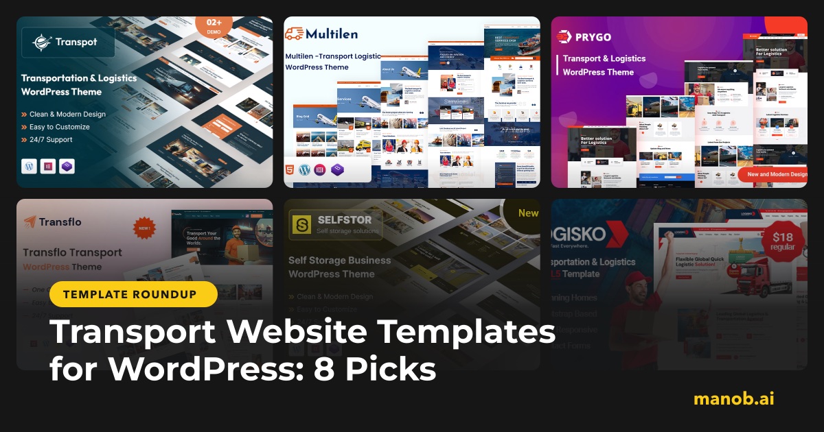 Transport and Logistics WordPress Themes (and HTML Templates), Compared