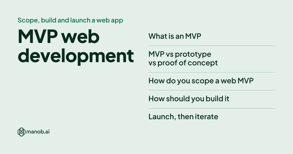 MVP Web Development: How to Scope, Build and Launch a Web App MVP