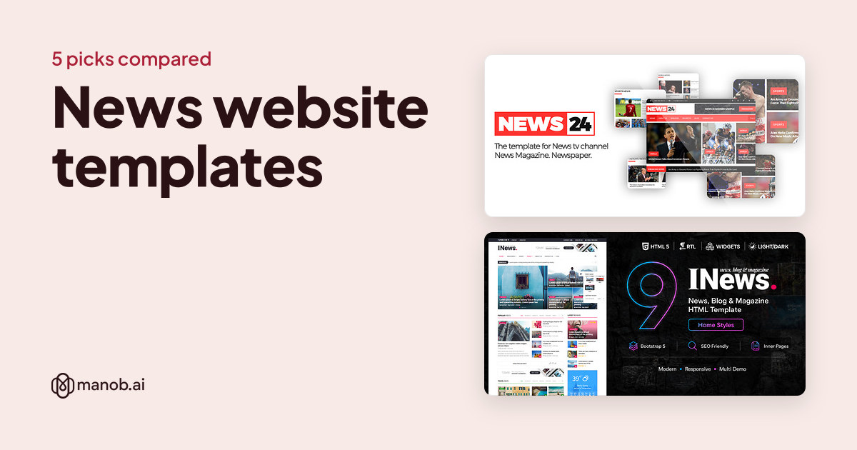News Website Templates for Newspapers, Portals and Review Sites