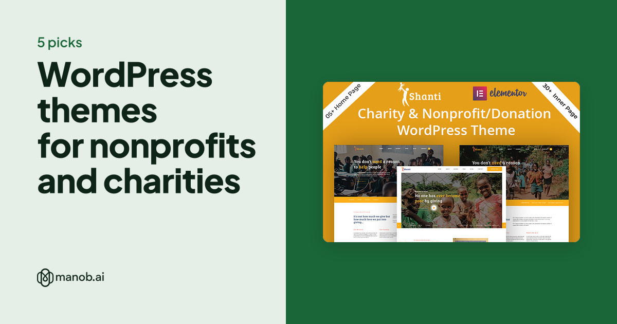 WordPress Themes for Nonprofits: 3 Themes, 2 Elementor Kits and 2 HTML Templates, Compared