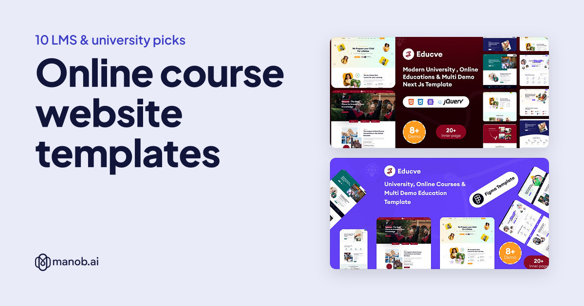 Online Course Website Templates: 10 Picks for LMS, University and Tutoring Sites