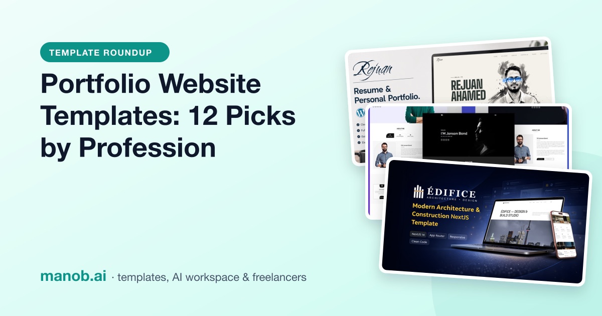12 Portfolio Website Templates for Developers, Designers and Freelancers