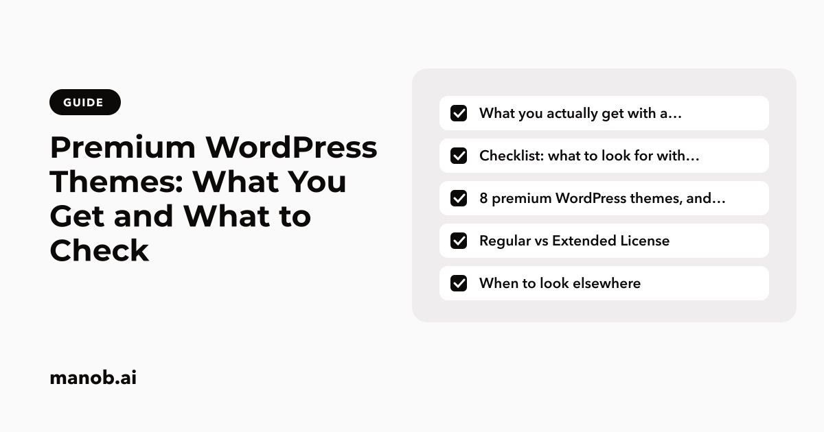 Premium WordPress Themes: What You Actually Get, Red Flags to Avoid, and 8 Examples