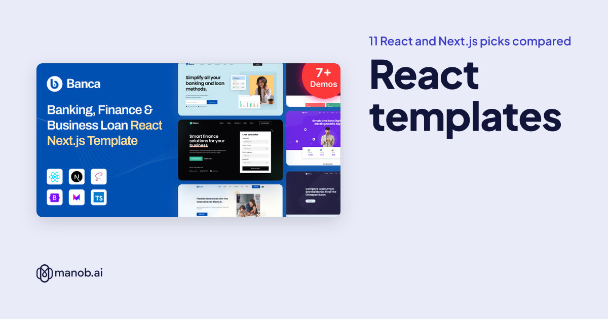 13 React and Next.js Templates, Compared by Stack