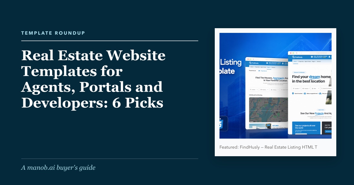 Real Estate Website Templates for Agents, Portals and Developers: 6 Picks