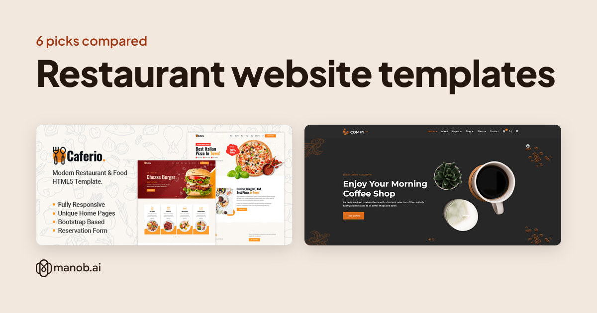 Restaurant Website Templates, Compared