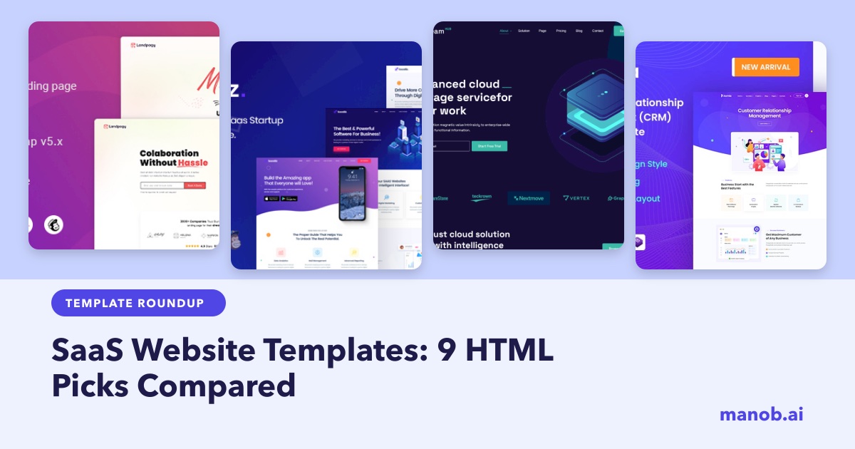 SaaS Website Templates for Multi-Page Product Sites, Compared