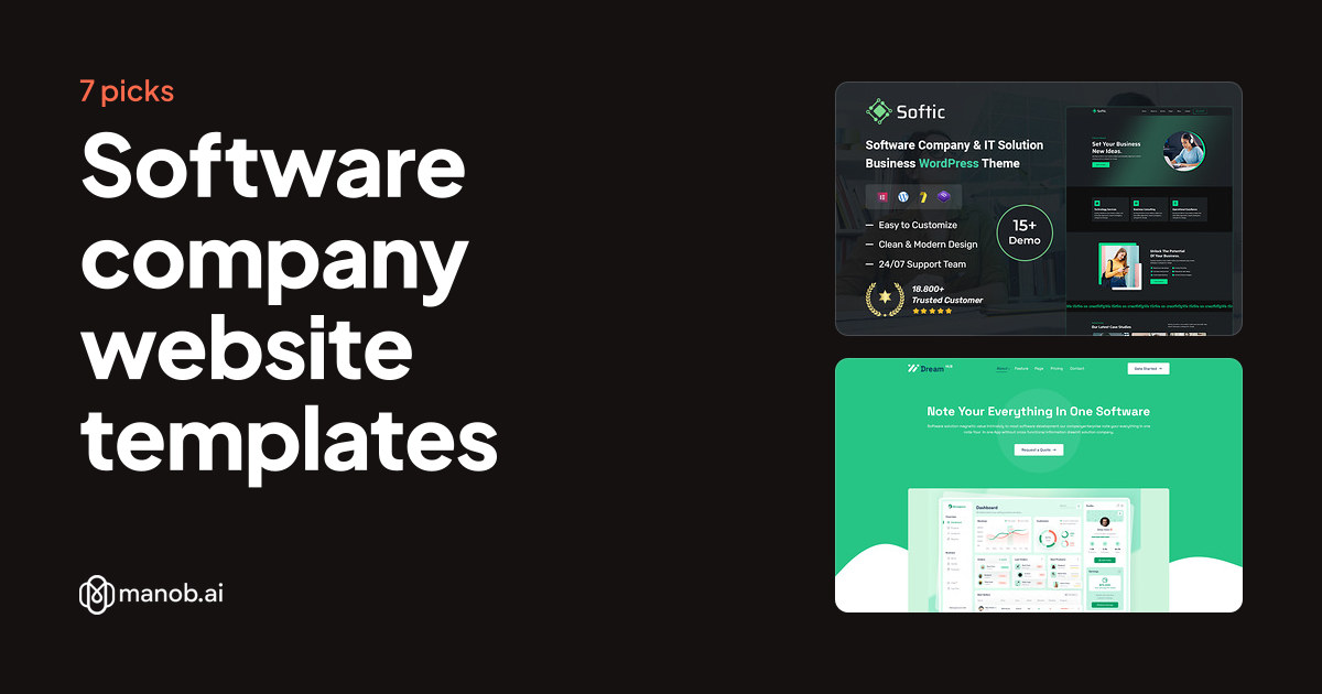 Nine Software Company Website Templates, Compared