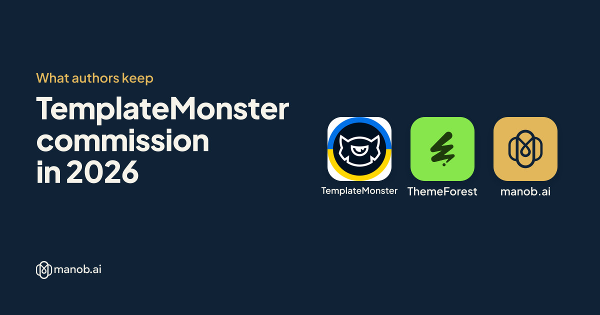 TemplateMonster Commission in 2026: What Authors Keep, and Where Else to Sell