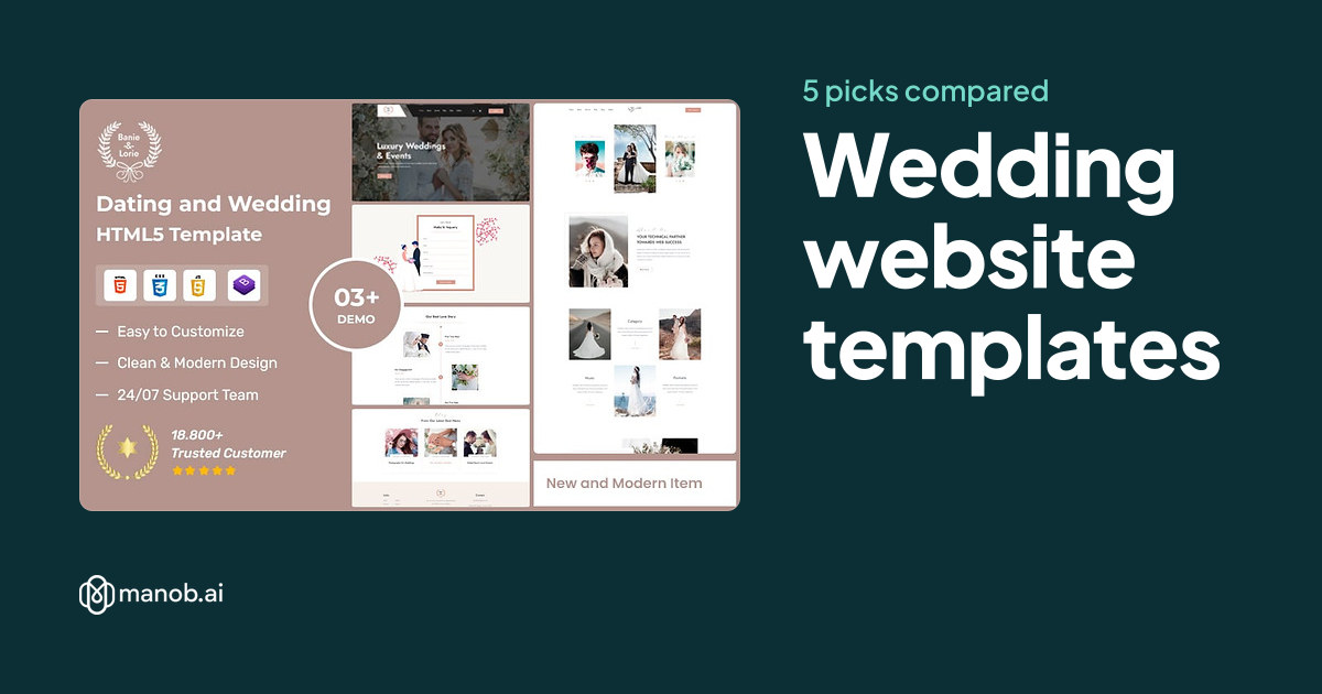 Wedding Website Templates for Photographers, Planners and Couples
